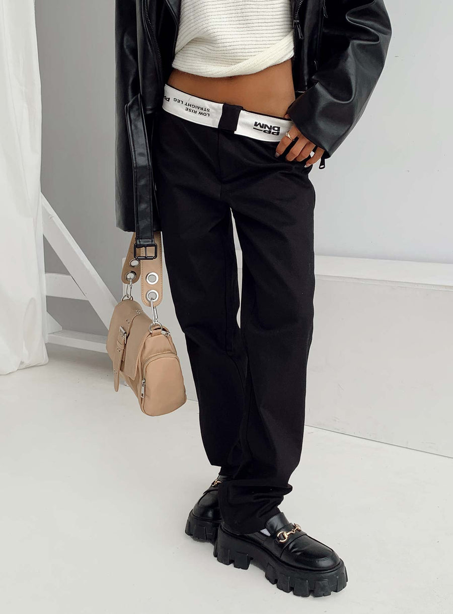 Dava Low Rise Pants Black