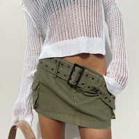 Iconic Cargo Mini Skirt Khaki