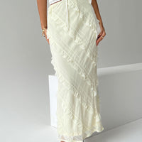 Mullins Bias Cut Maxi Skirt Lemon