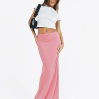 Harriette Maxi Skirt Pink Lurex