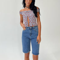 Seville Denim Shorts Mid Wash