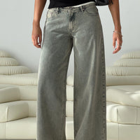 Jaycee Low Rise Wide Leg Jeans Antique Wash