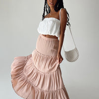 Miriah Maxi Skirt Beige