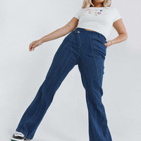 Odette Flare Denim Jeans Blue