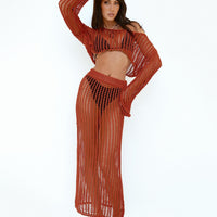 Florence Maxi Skirt Sienna Red