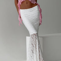 Date Night Maxi Skirt White