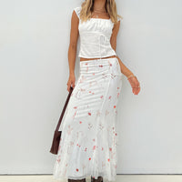Breezewood Maxi Skirt White