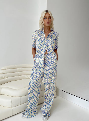 Golda Pant Blues Geo