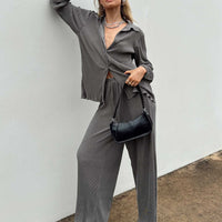 Cartmore Plisse Pants Charcoal