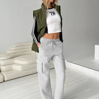 Hamner Cargo Track Pants Grey Marle