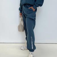 Princess Polly Track Pants Block / Cursive Text Slate