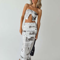 Morning Story Midi Skirt White