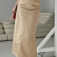 Devine Cargo Maxi Skirt Stone