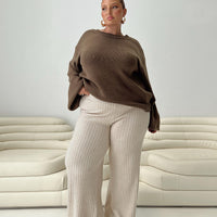 Montana Knit Pants Cream Curve