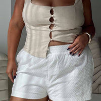 Dobby Shorts White Curve