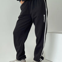 Princess Polly Track Pants Stripe Black / White