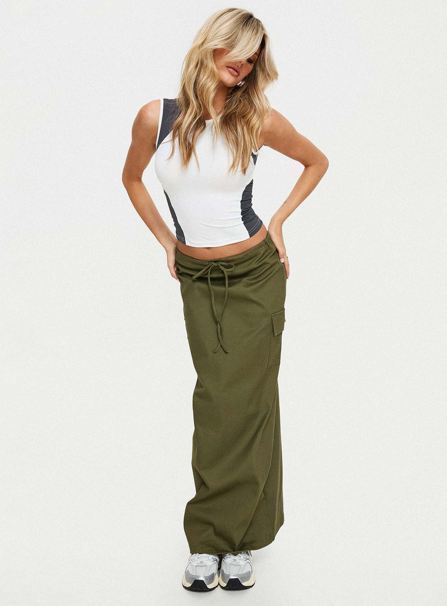My Girl Maxi Skirt Olive