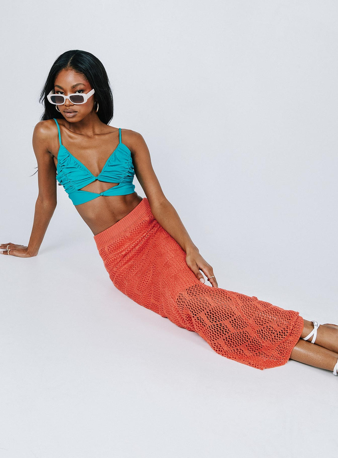 Archie Maxi Skirt Red