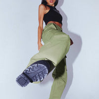 Fallout Mid Rise Cargo Pants Green