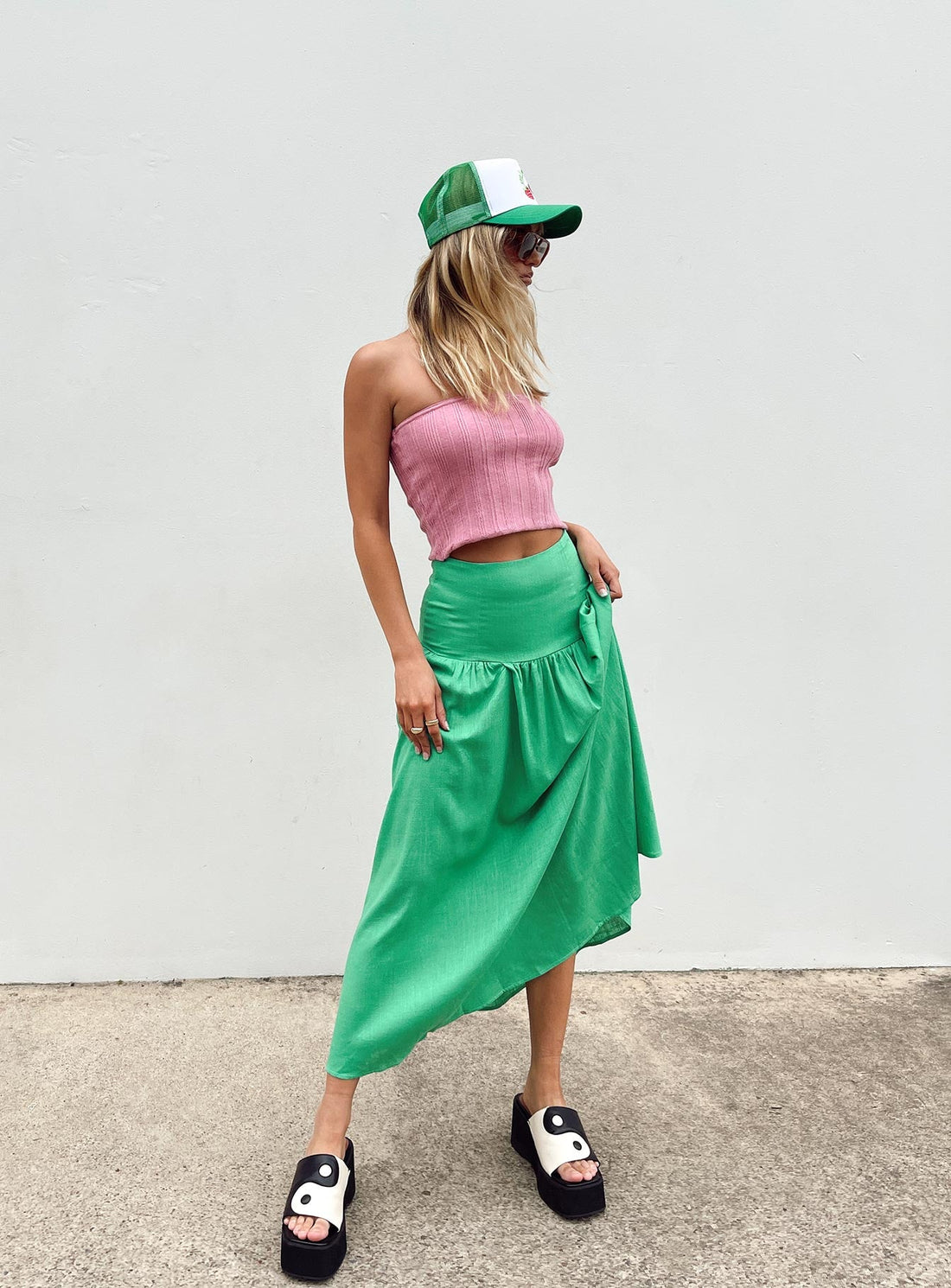 Carol Maxi Skirt Green
