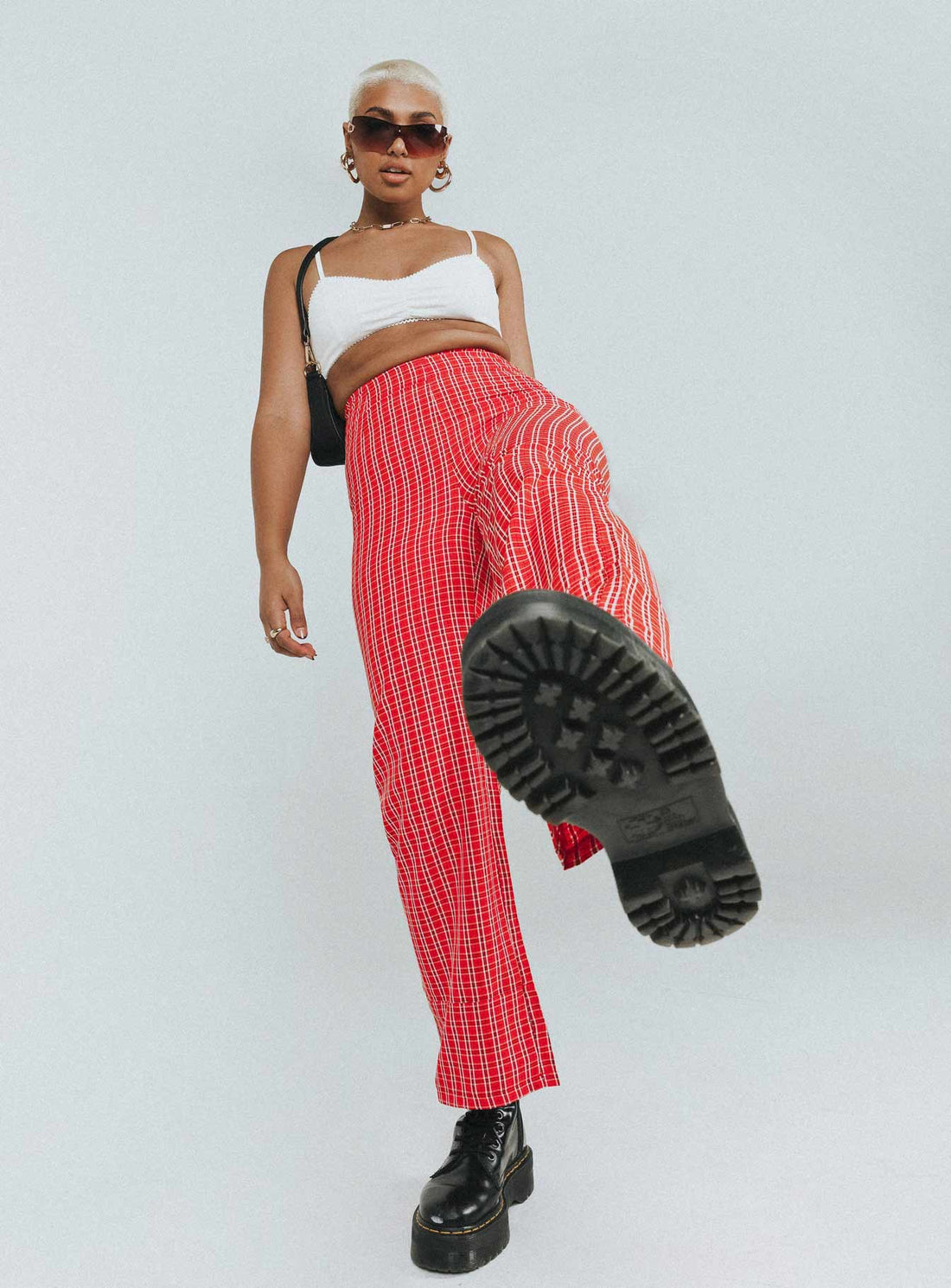 Euros Pants Red Tartan