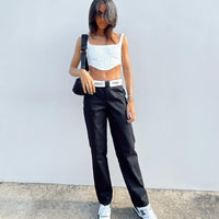 Dava Low Rise Pants Black