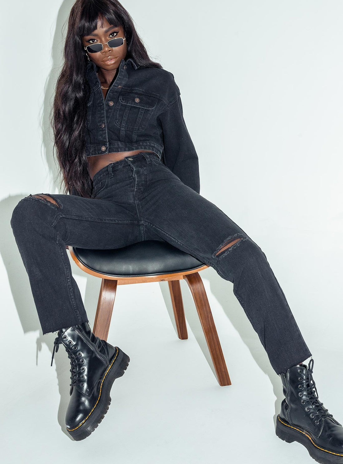 Attica Knee Rip Denim Jeans Black