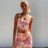 Ilina Mid Rise Mini Skirt Floral