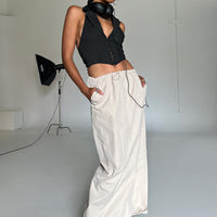 Crosswalk Maxi Skirt Beige