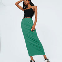 Oscar Maxi Skirt Forest Green