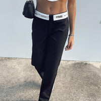 Dava Low Rise Pants Black