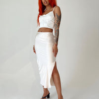 Ruby Midi Skirt Champagne Eco