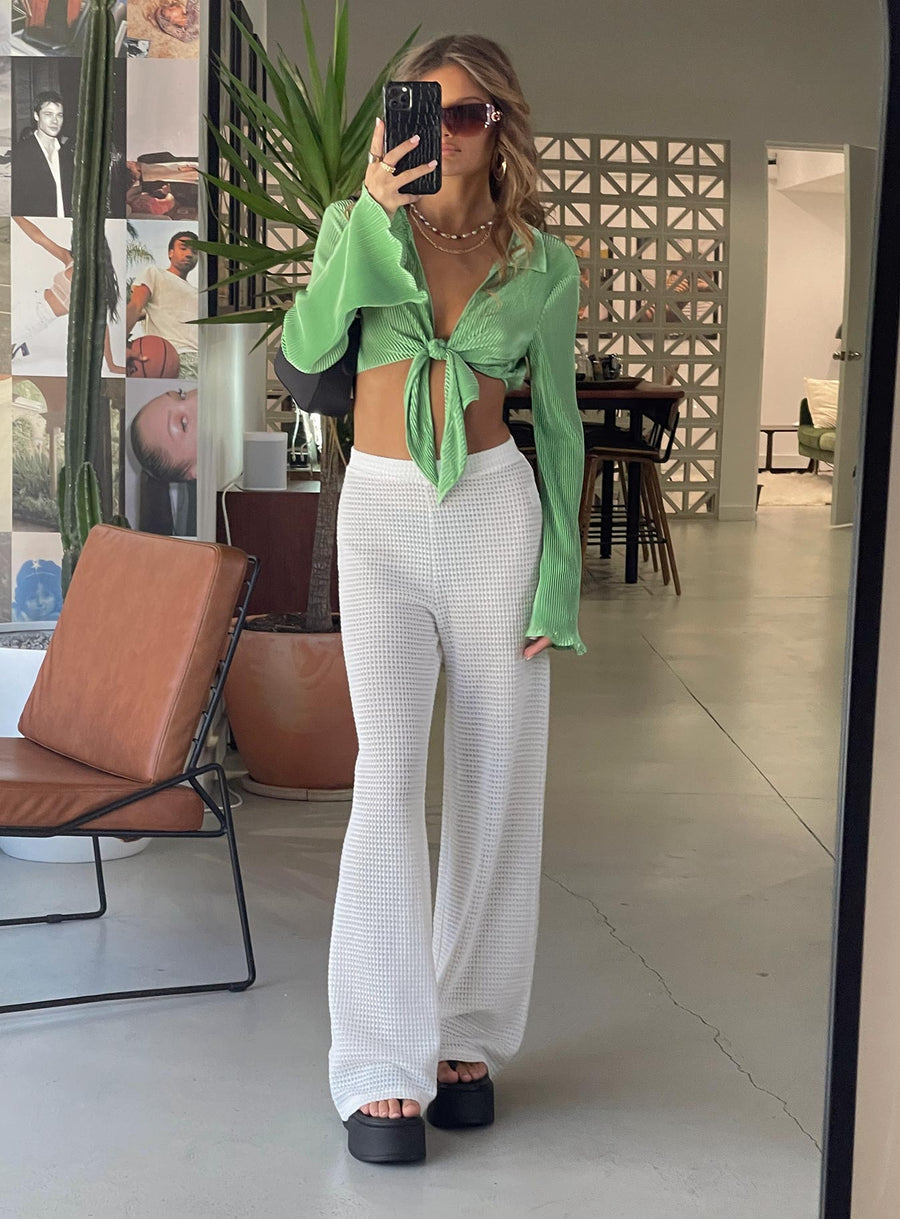 Santa Monica Knit Pants White