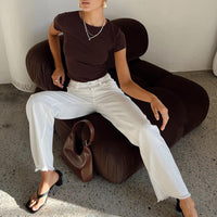 Kalinda Denim Jeans White