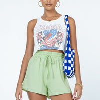 Claudette Gingham Shorts Green
