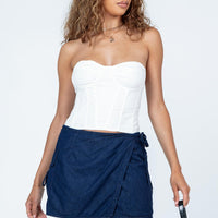 Motel Valita Mini Skirt Denim