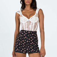 Selby Mini Skirt Black Floral