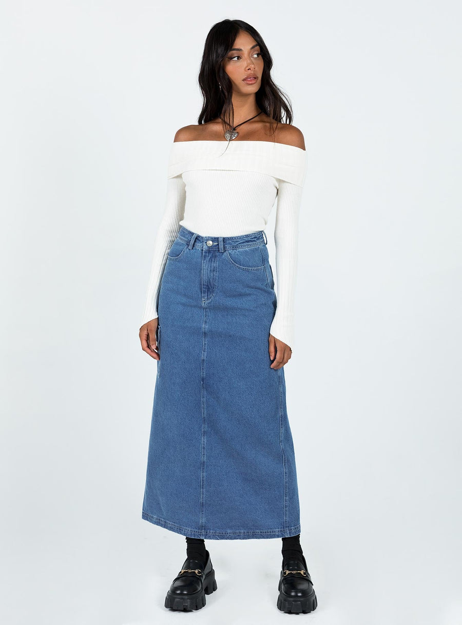 Harben Denim Maxi Skirt