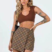 Davenport Mini Skirt Brown