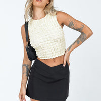 Easton V Front Mini Skirt Black