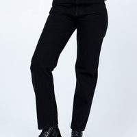 Raquelle Straight Leg Denim Jeans Black