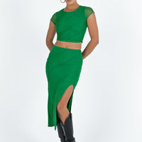 Erika Midi Skirt Green