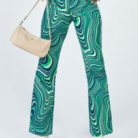 Motel Coban Trouser 70s Ripple Green