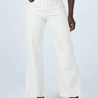 Mamaia Straight Leg Denim Jeans Cream