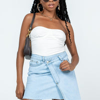 Ryder Light Wash Denim Skirt Denim