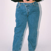 Holly Asymmetric Straight Leg Jean Denim Curve