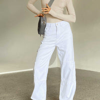 Saffie Wide Leg Jeans White Denim