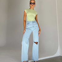 Sevina Wide Leg Denim Jeans Light Wash