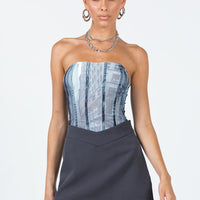 Easton V Front Mini Skirt Slate