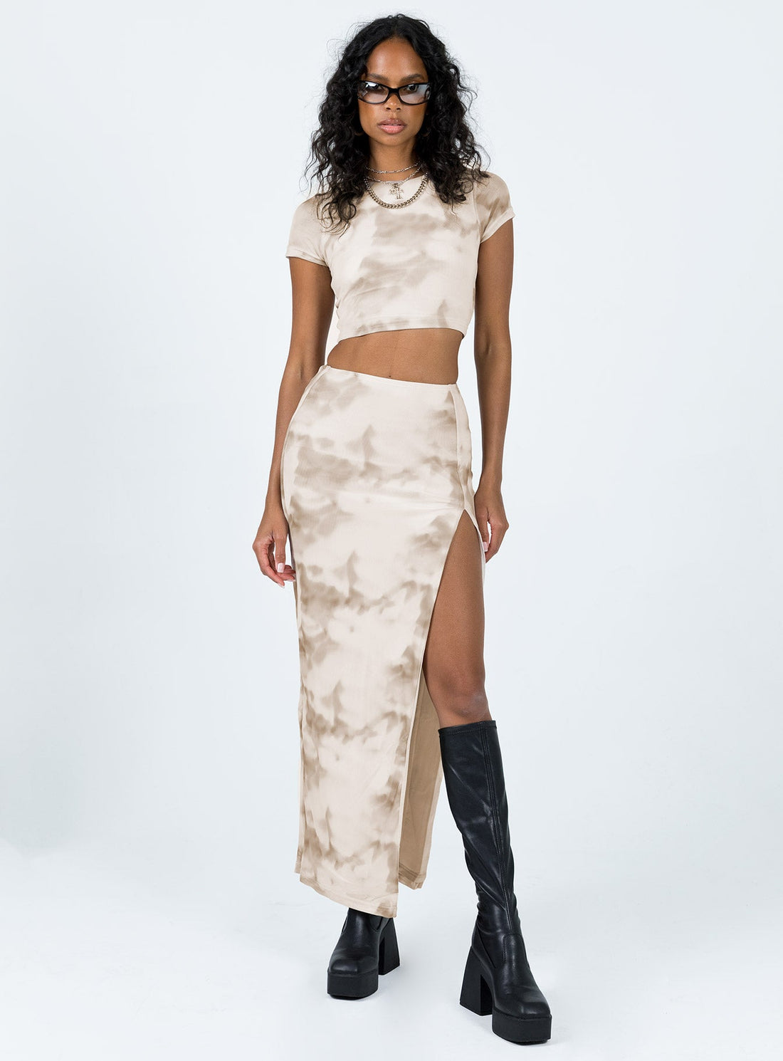 Rosie Mesh Set Beige Multi